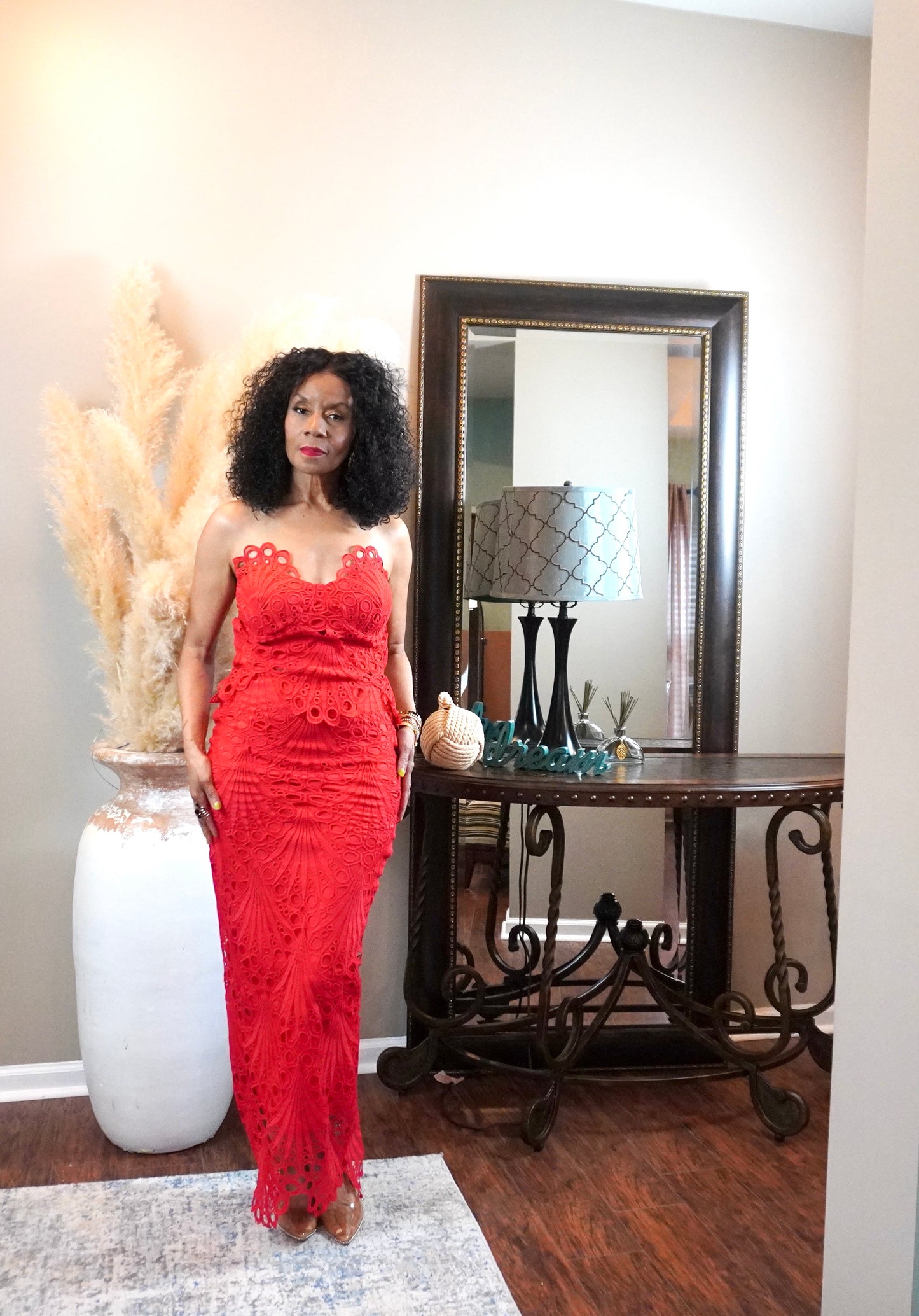 SPANISH ROSE TWO PIECE DRESS