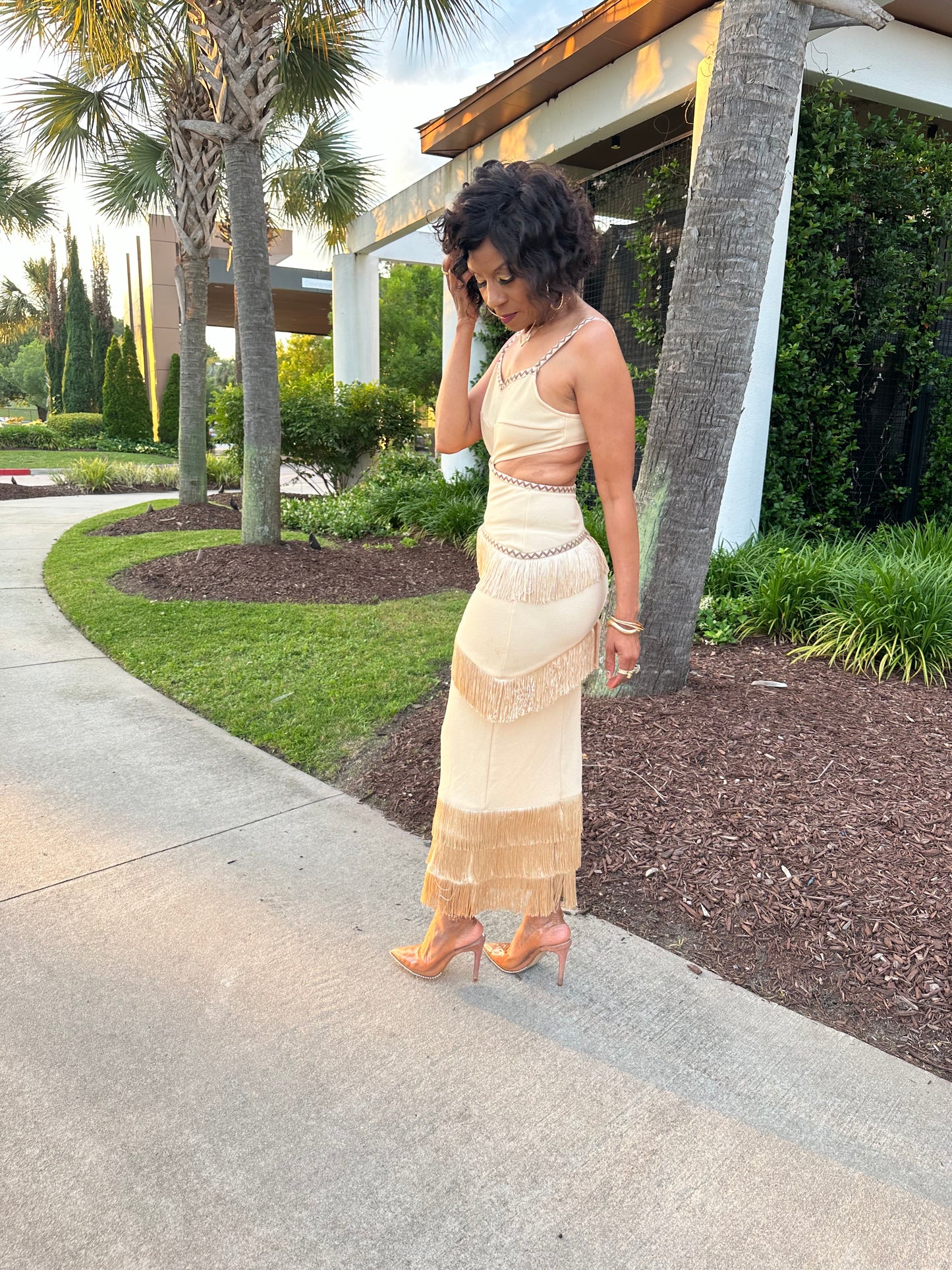 We don’t fringe around dress.