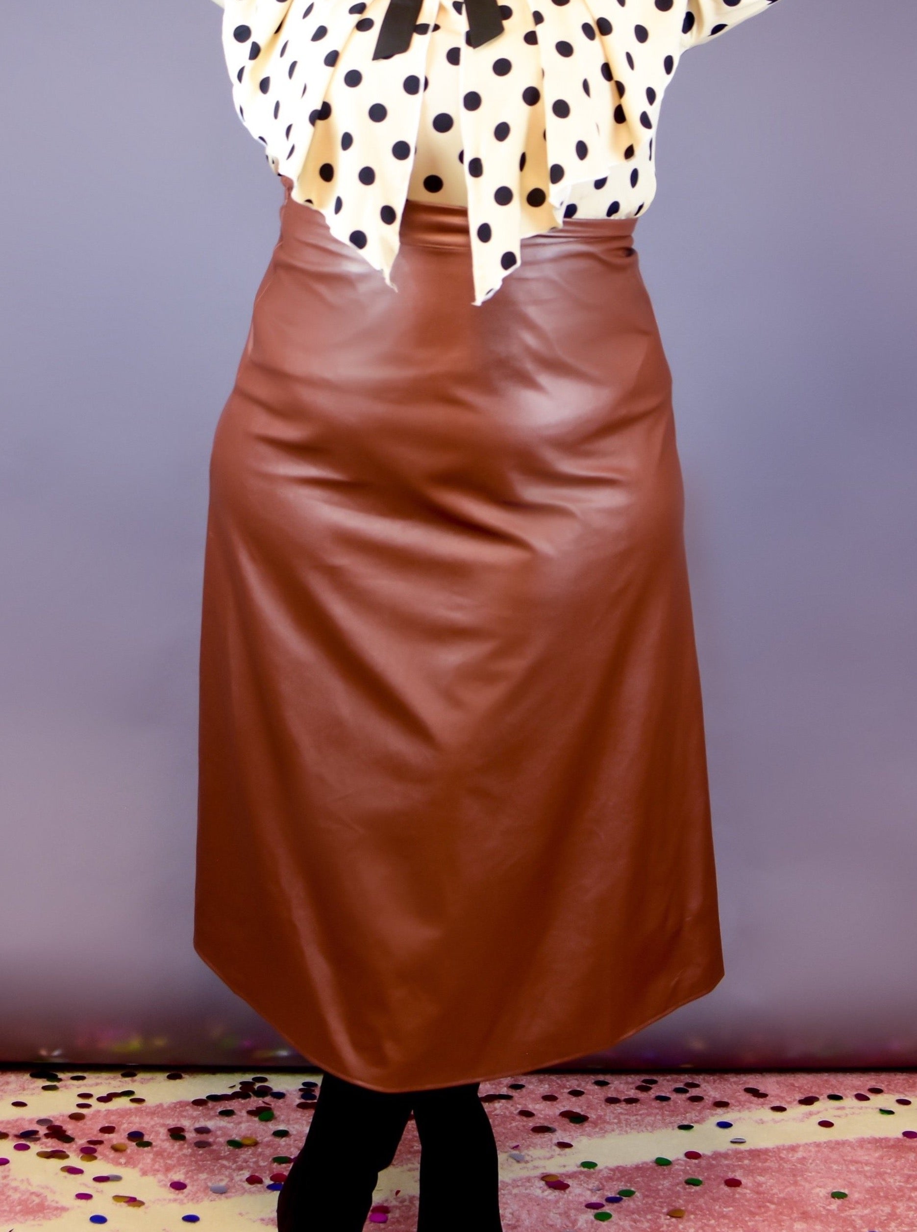 Plus size leather skirt 80s hotsell