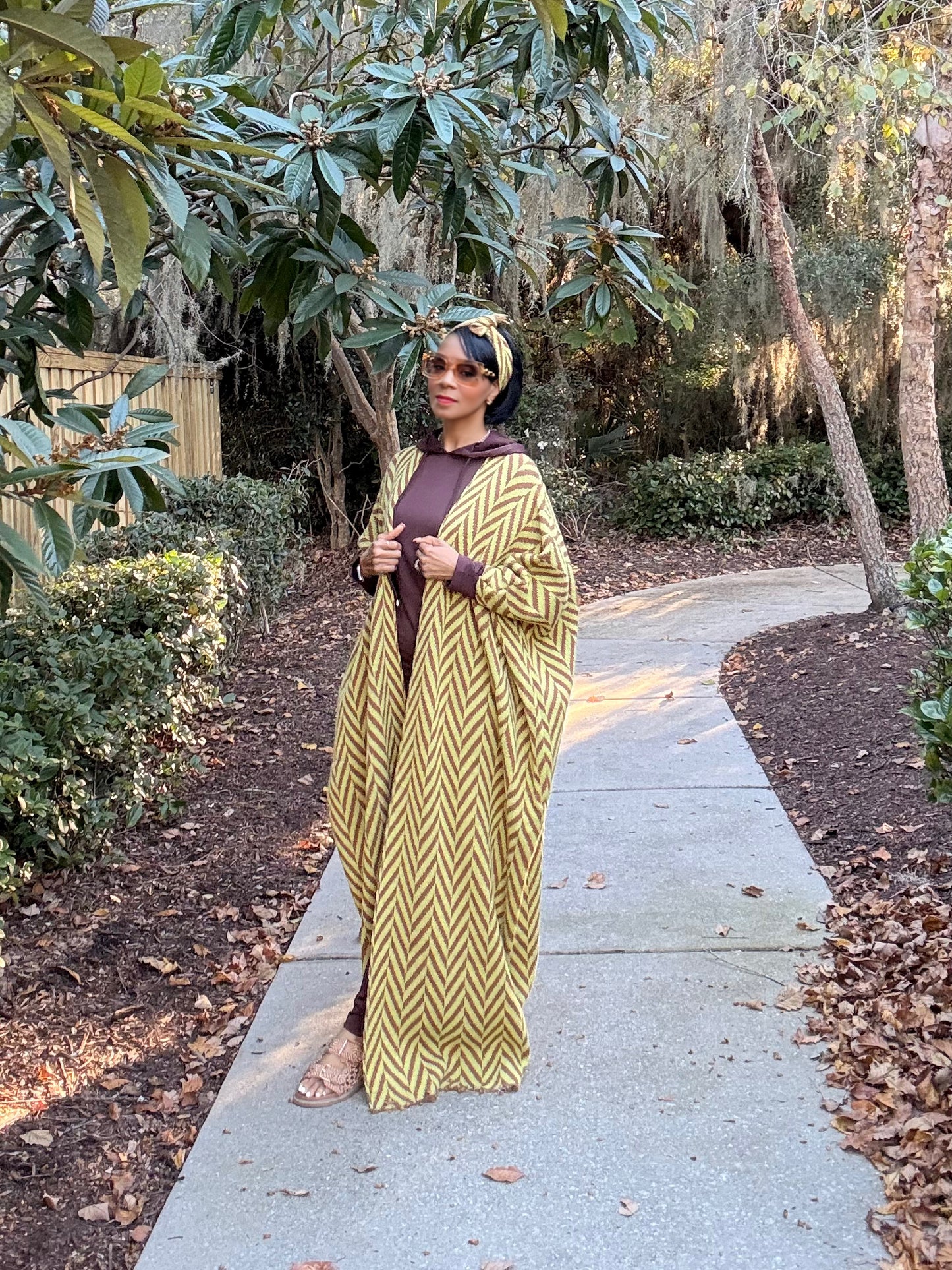 Golden Chevron Kimono